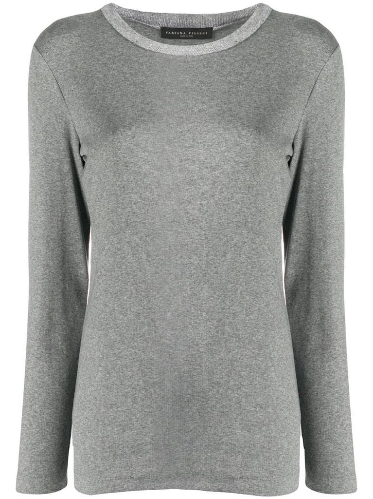 long-sleeve fitted jumper