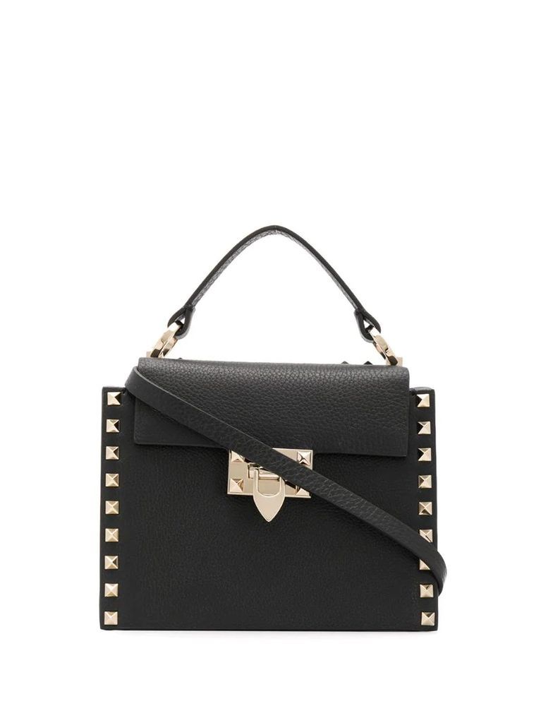 Rockstud top handle bag