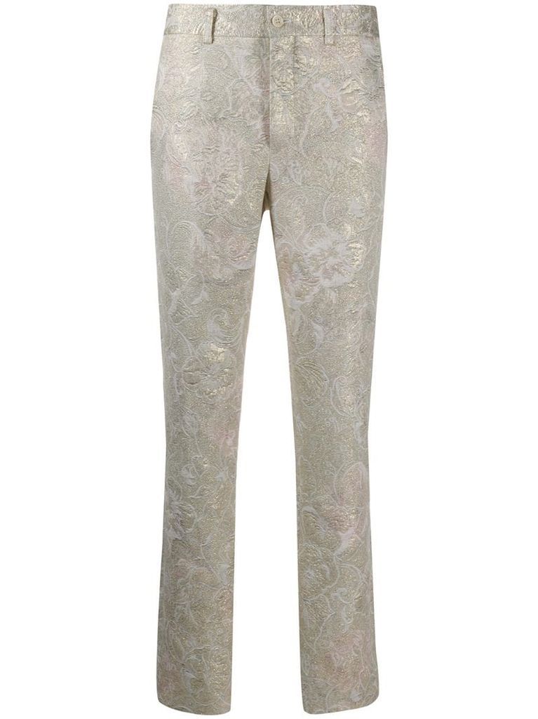 floral patterned skinny trousers