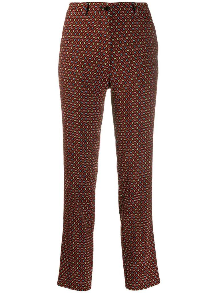 geometric print trousers
