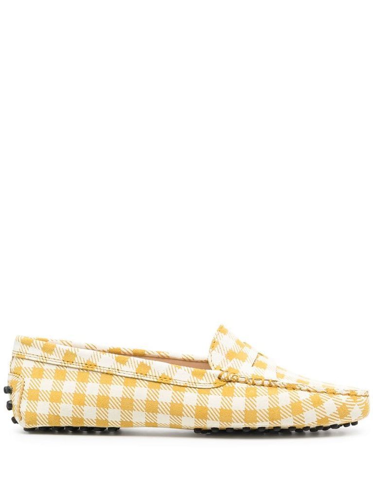 gingham Gommino driving shoes