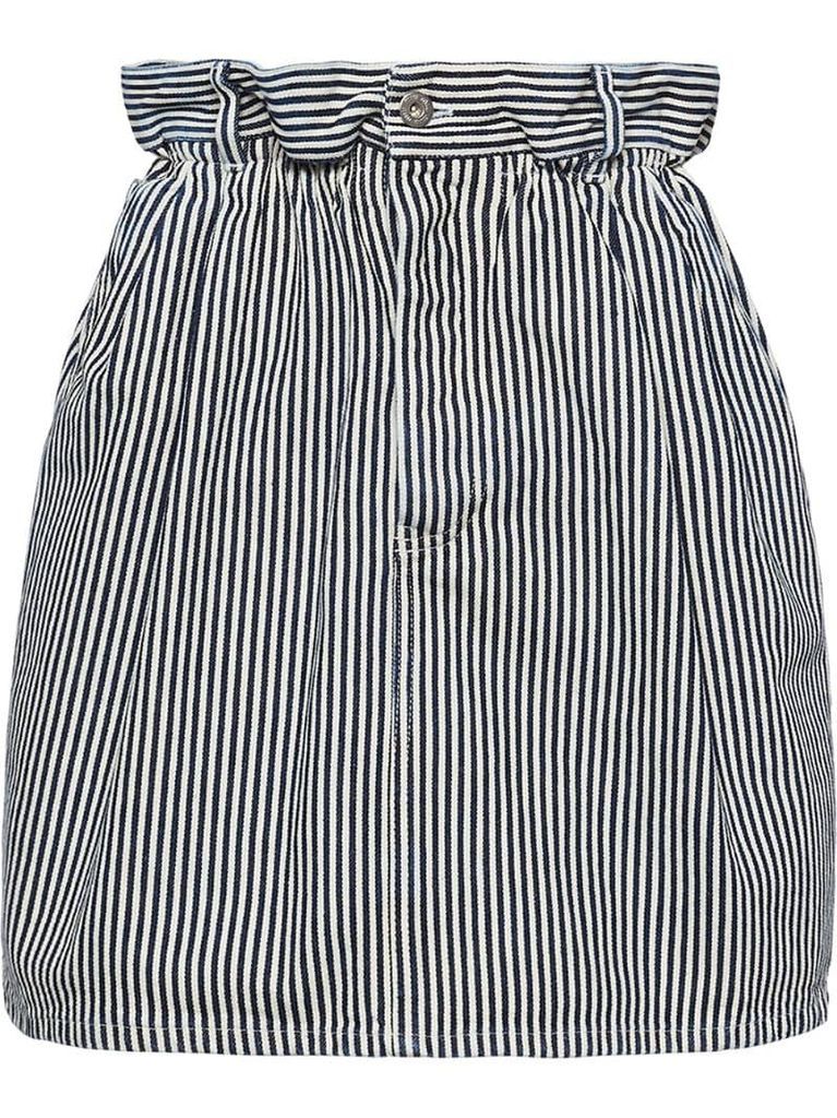 striped paperbag skirt