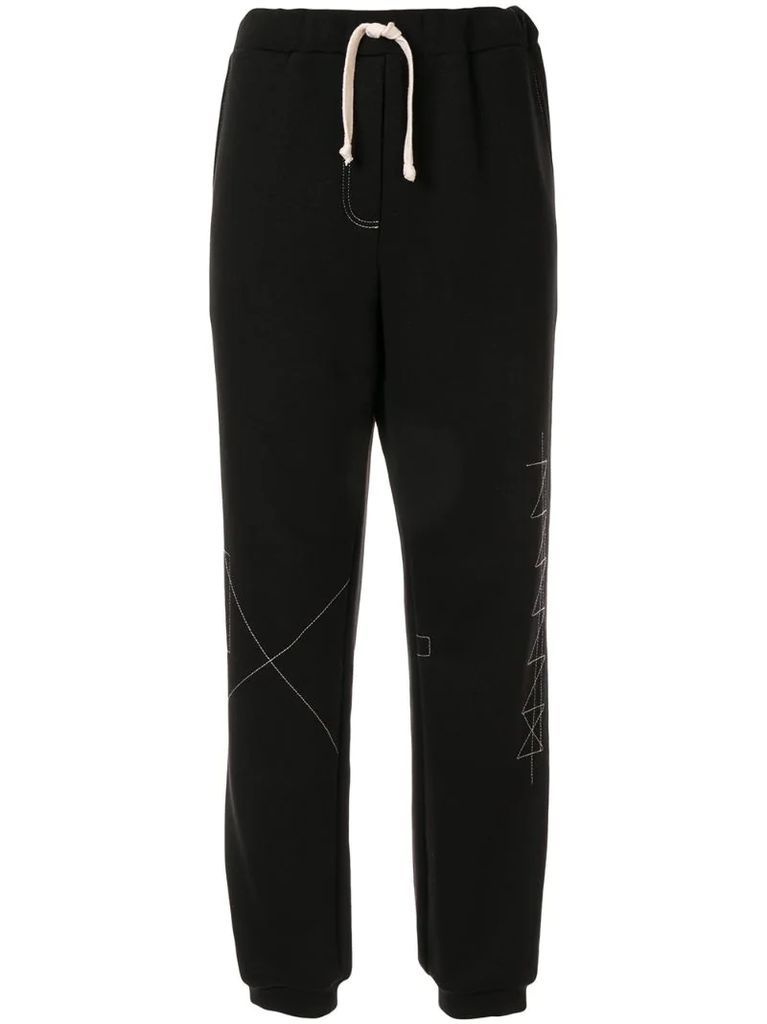 drawstring jersey trousers