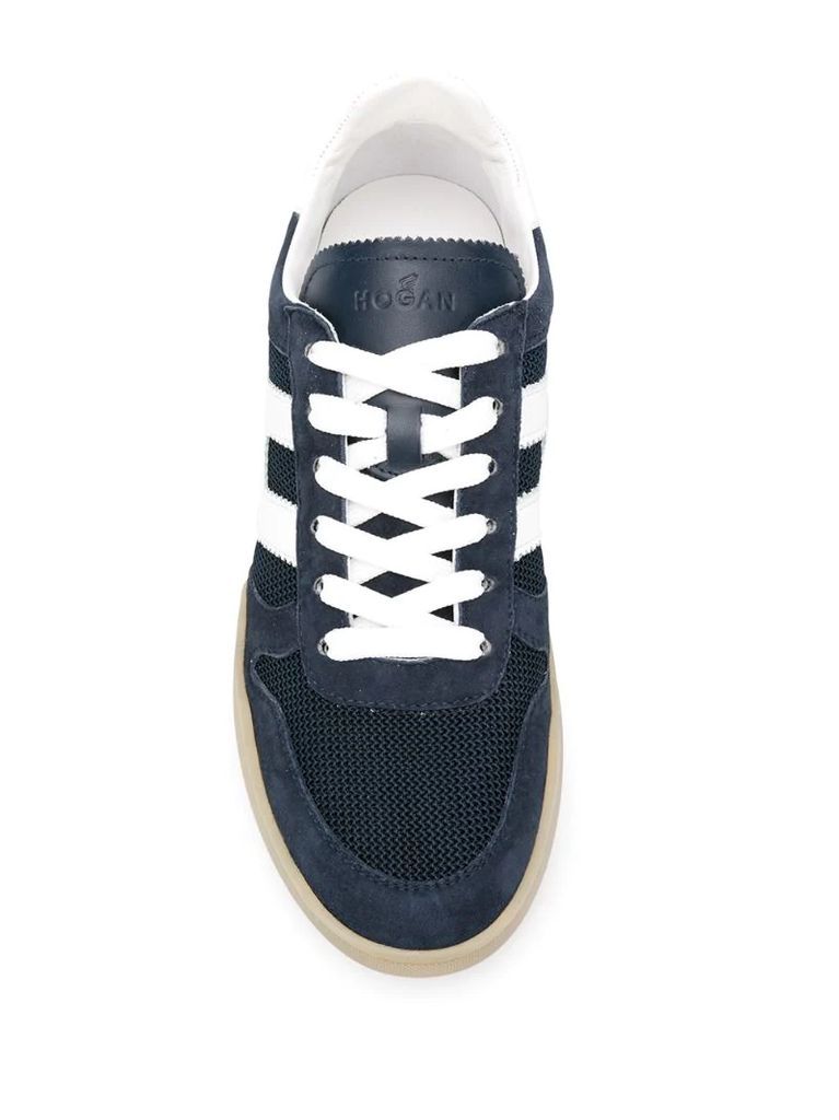 logo patch low top sneakers
