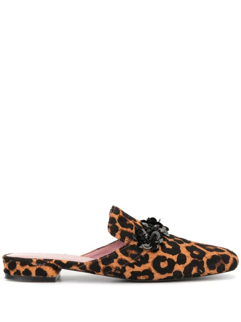 Margot leopard print slip-on loafers