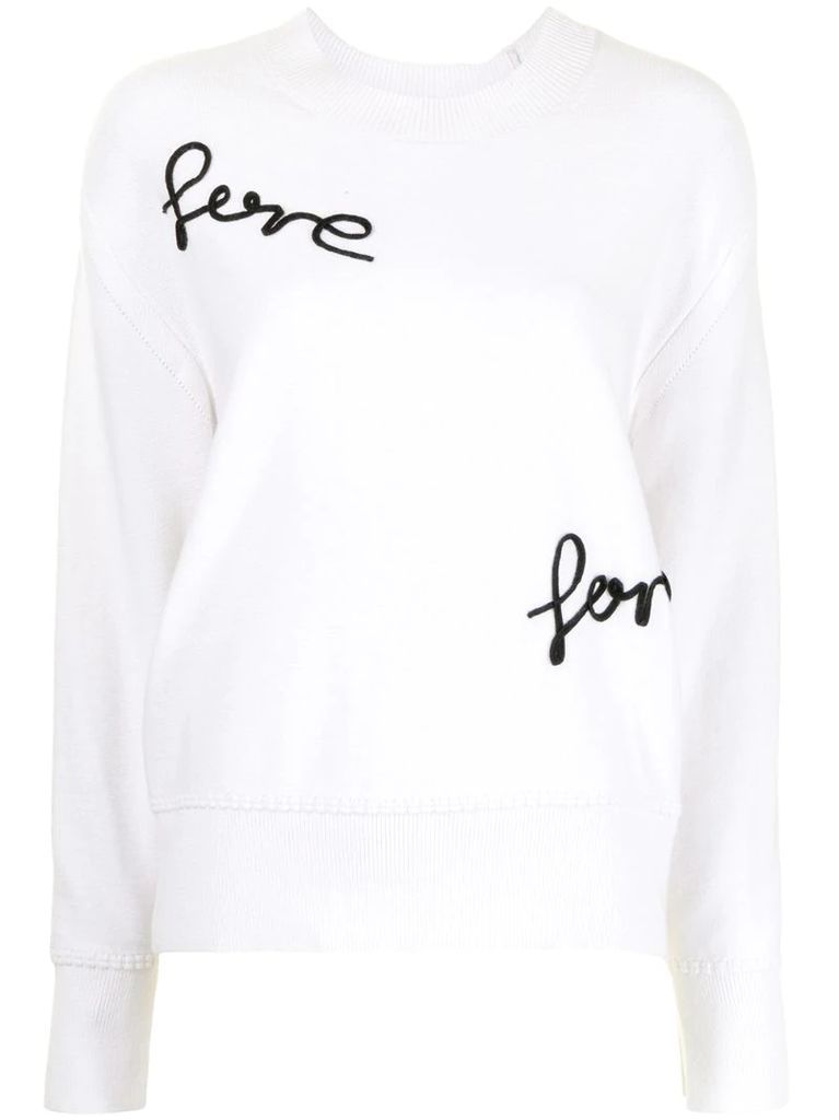 love-embroidered jumper