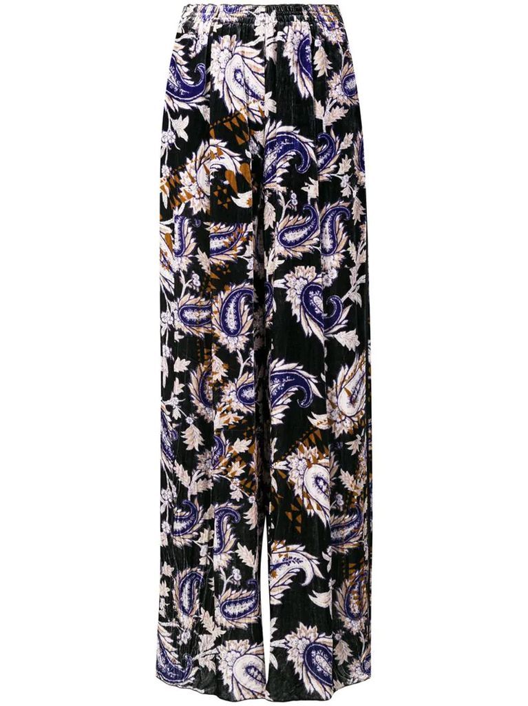 printed palazzo trousers
