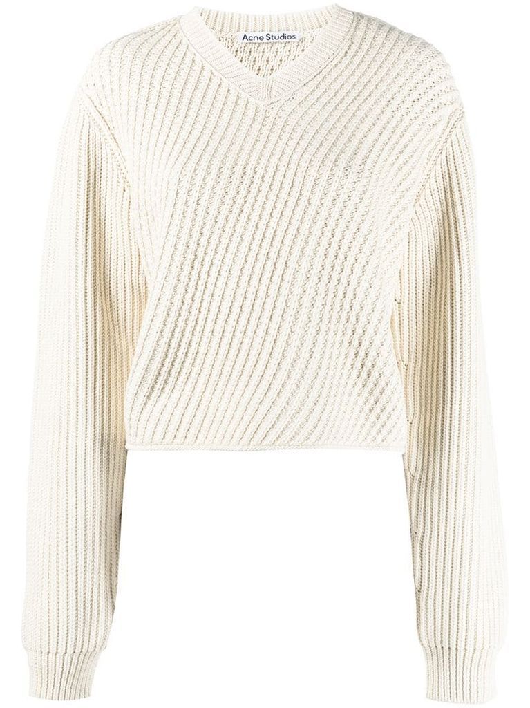 ribbed cropped jumper