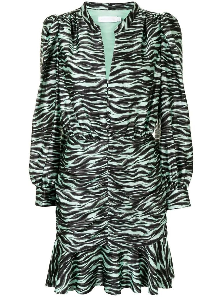 zebra-print dress