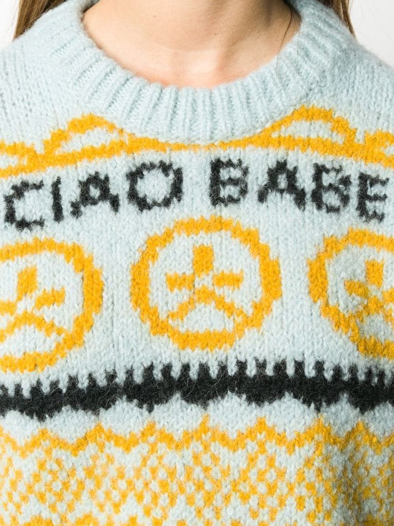 Engadina intarsia knit jumper