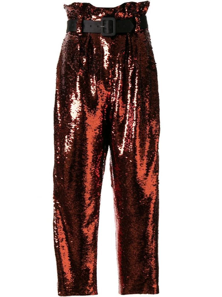 Divine sequin embroidered trousers