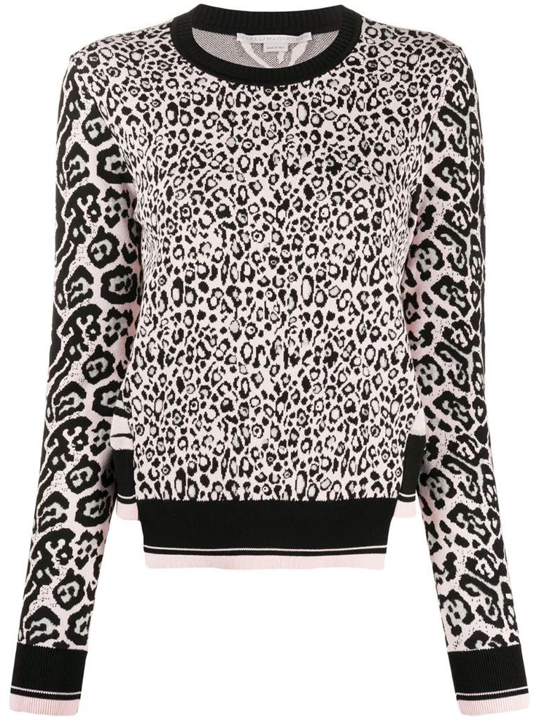 leopard-print jumper
