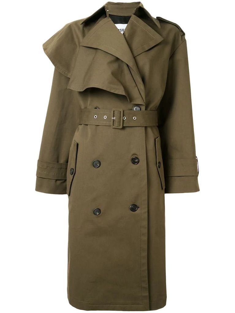 double-breasted trench coat