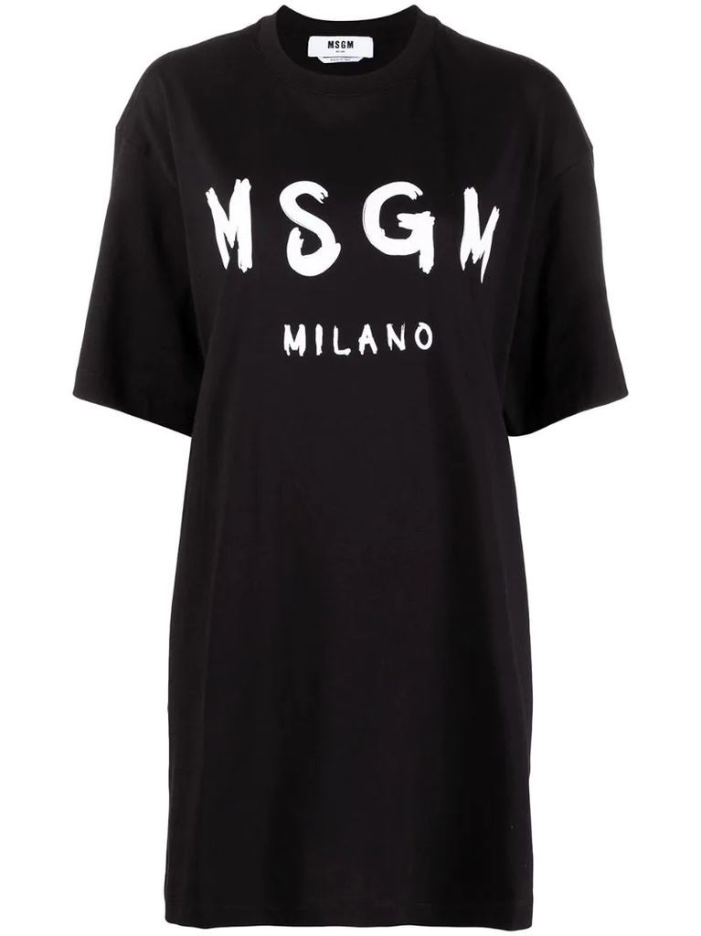 logo-print T-shirt dress