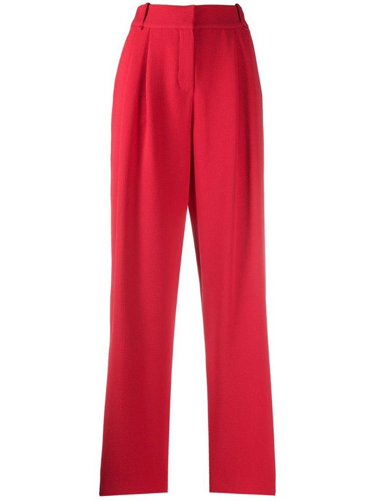 tapered pleat trousers