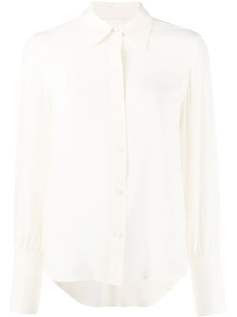 ruched sleeves blouse