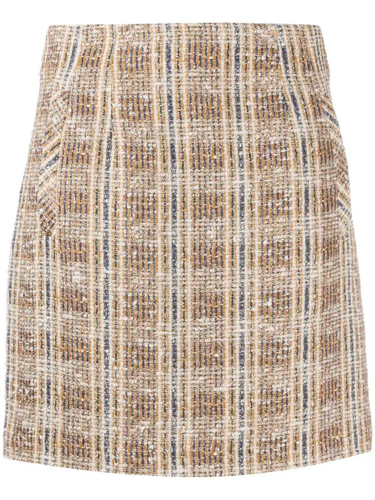 Roman tweed check skirt