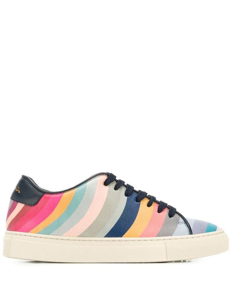 striped lo-top sneakers