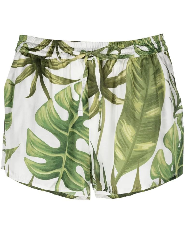 tropical leaves shorts