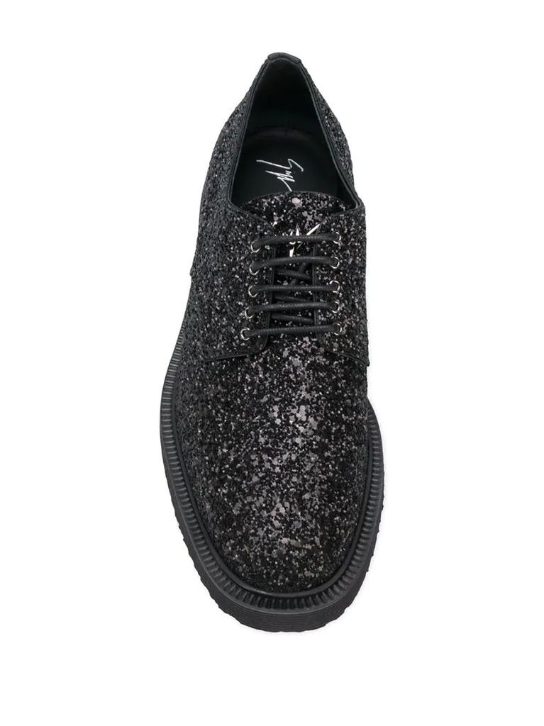 glitter Oxford shoes