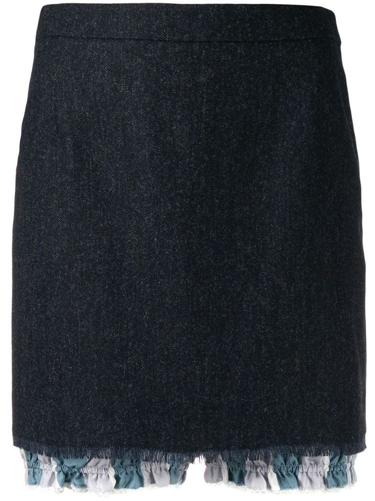 layered mini skirt