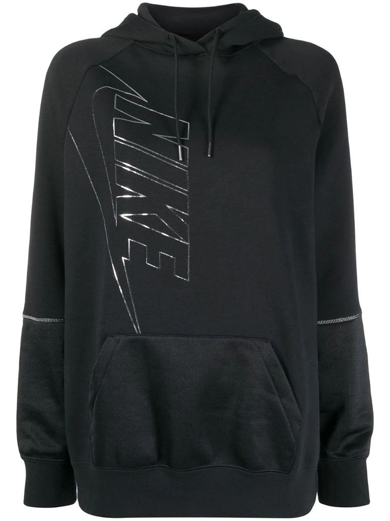 logo print hoodie