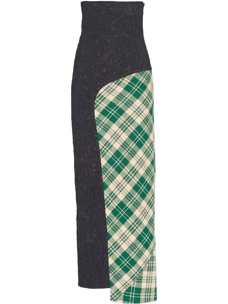 Shetland asymmetric maxi skirt