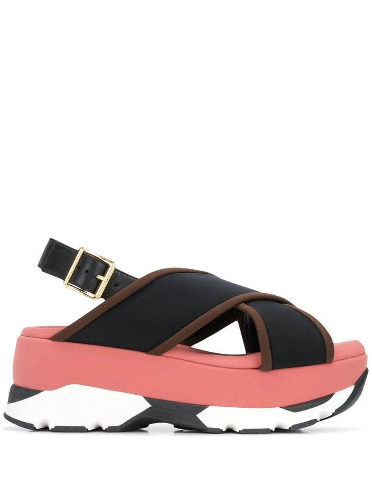 Wedge buckled sandals