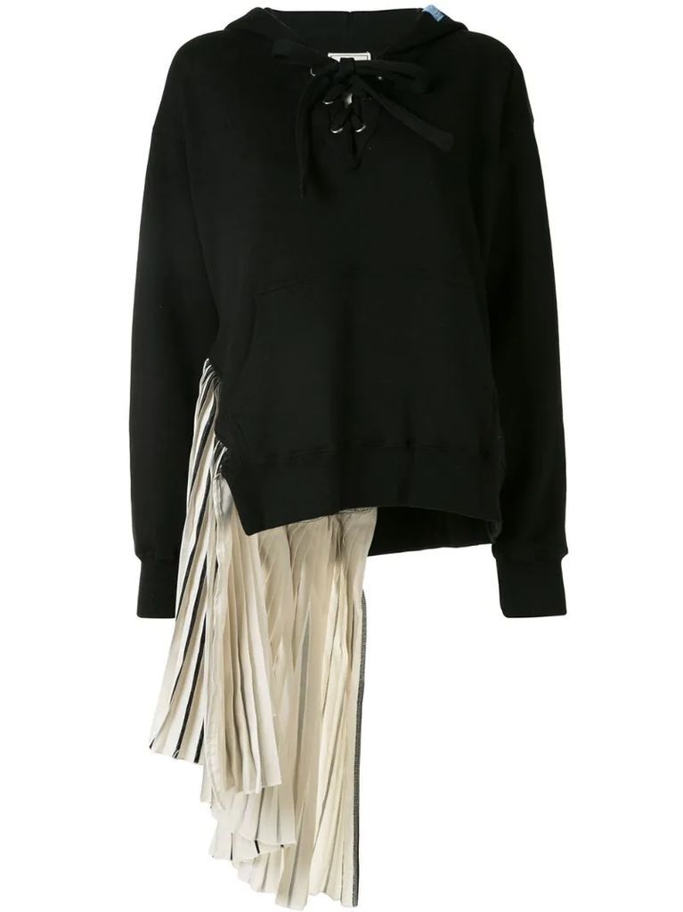 asymmetric detail hoodie