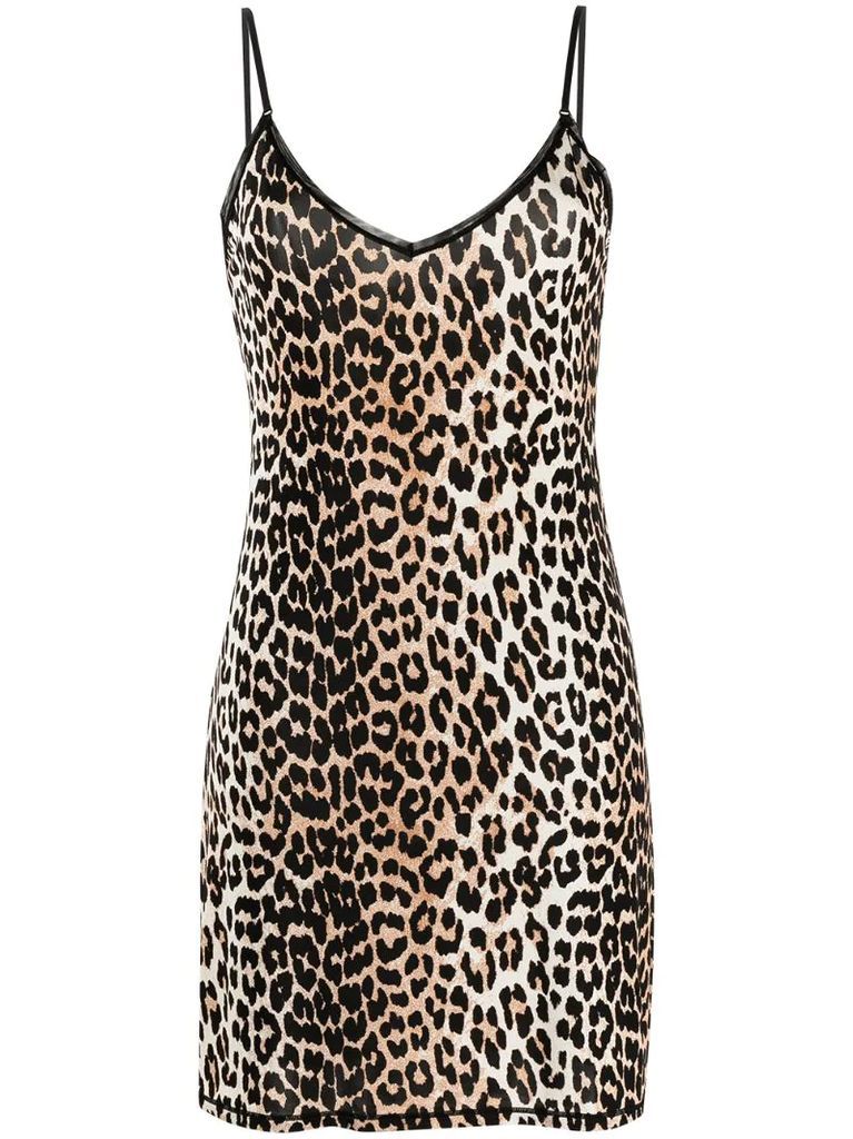 leopard print mini dress