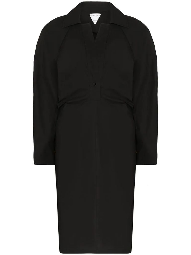 storm-flap trench dress