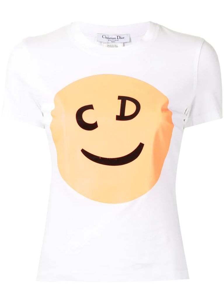 pre-owned CD smile print T-shirt