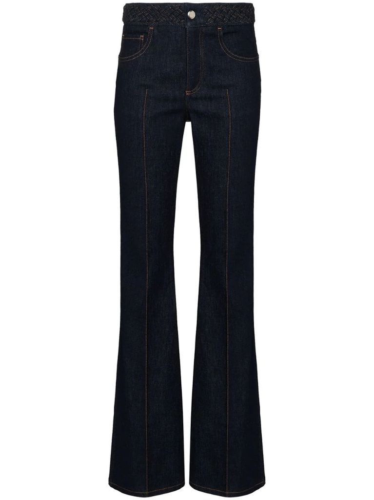flare high-waist jeans