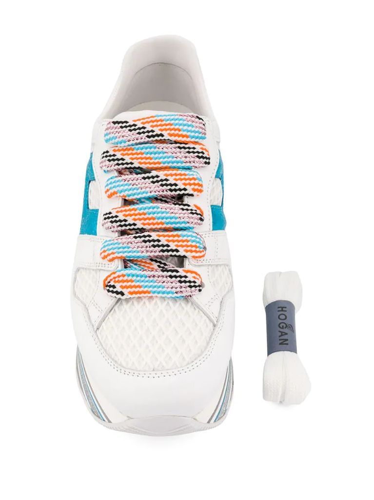 striped platform sole sneakers
