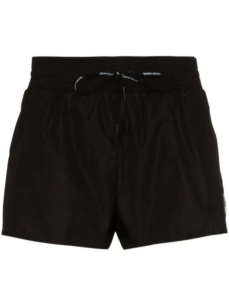 technical fabric contrast shorts
