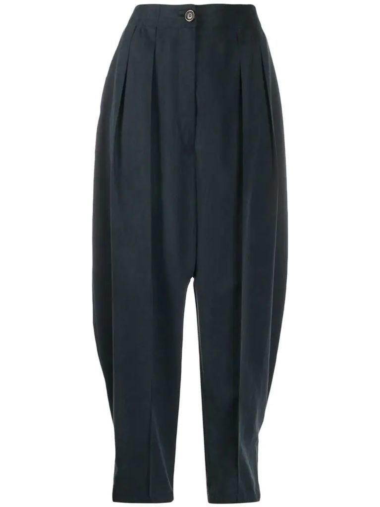 high-rise tapered trousers