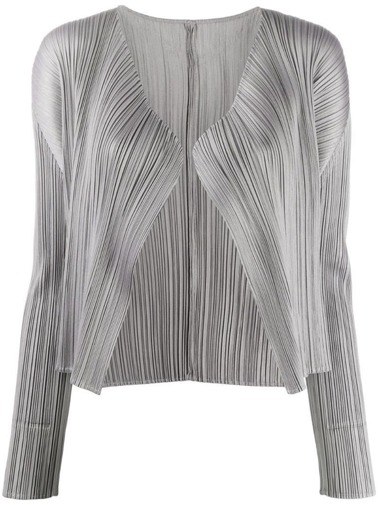 open-front pleated jacket