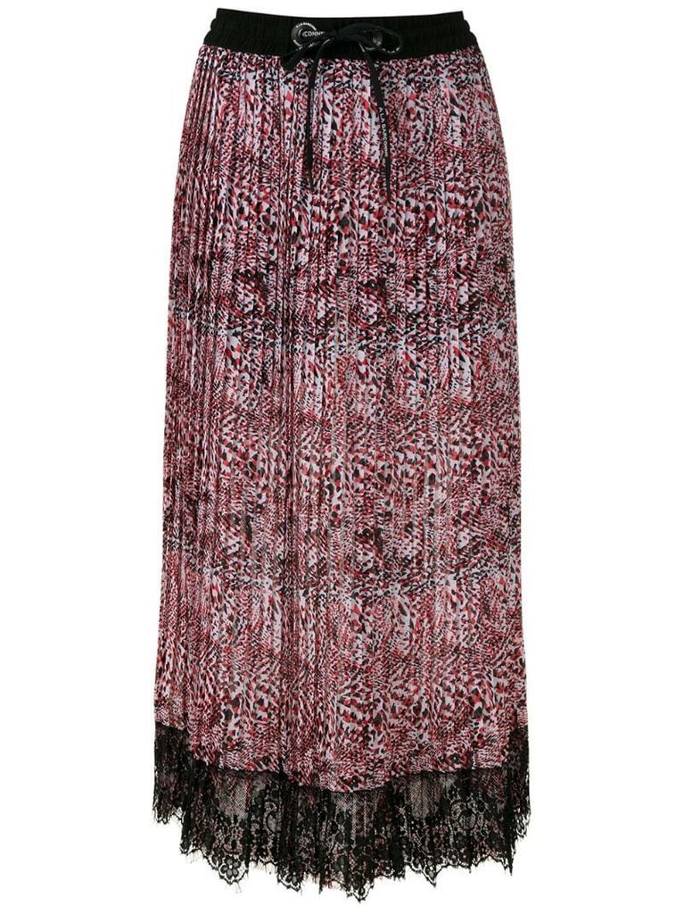 Brigitte pleated midi skirt