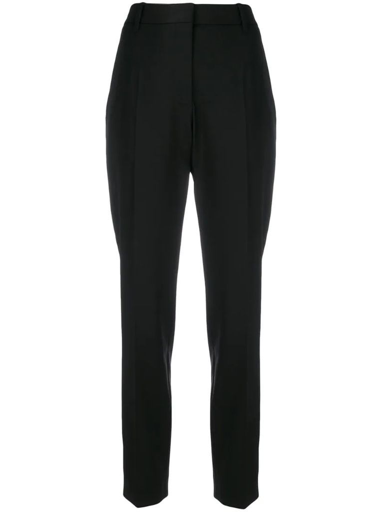 side stripe tapered trousers
