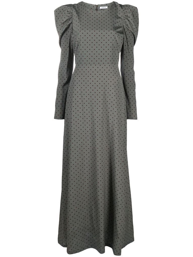 polka-dot print long dress