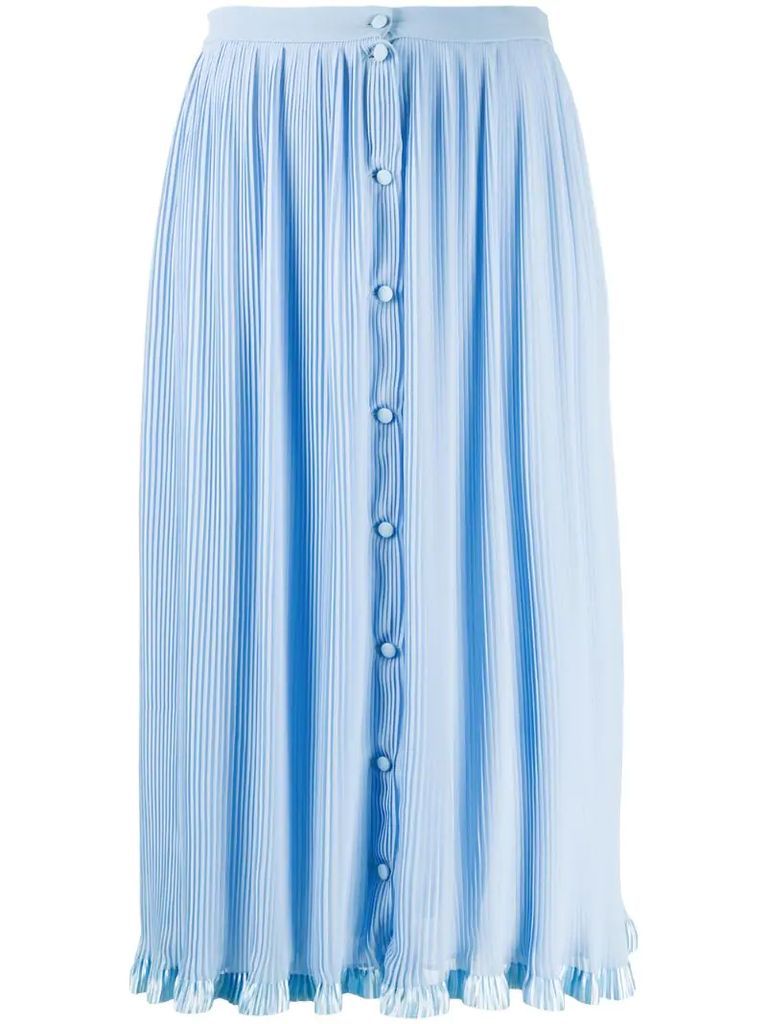 micro-pleat midi skirt