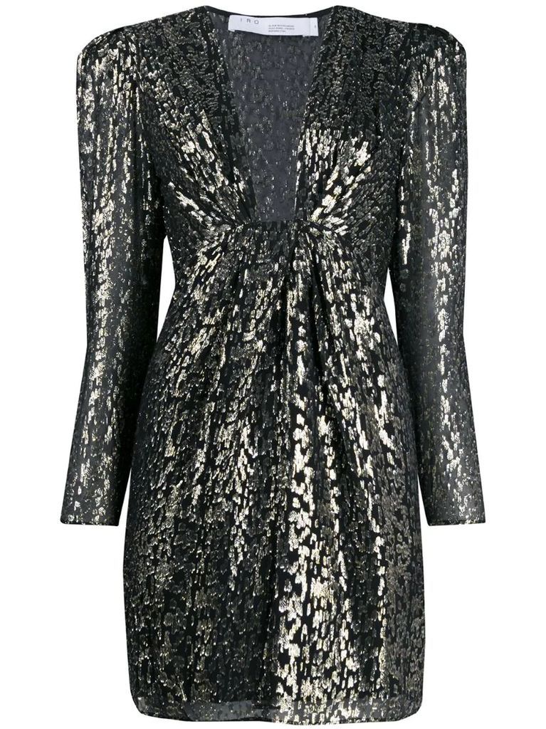 shimmer leopard print dress