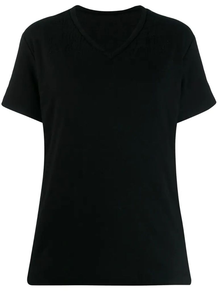 padded stitched logo T-shirt