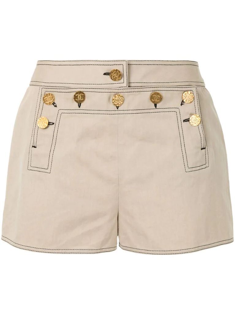 mid-rise sailor mini shorts