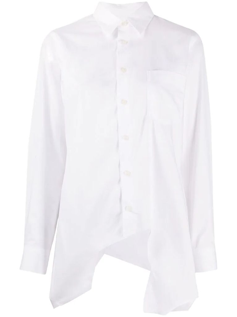 asymmetrical cotton shirt