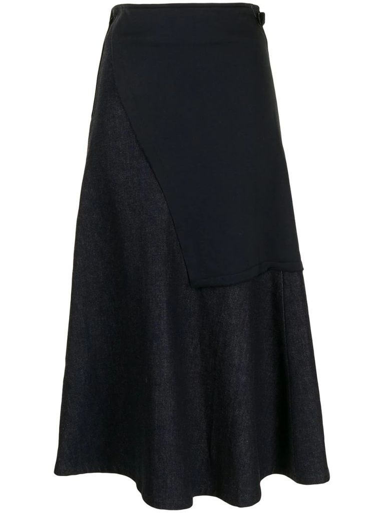 asymmetric patchwork skirt