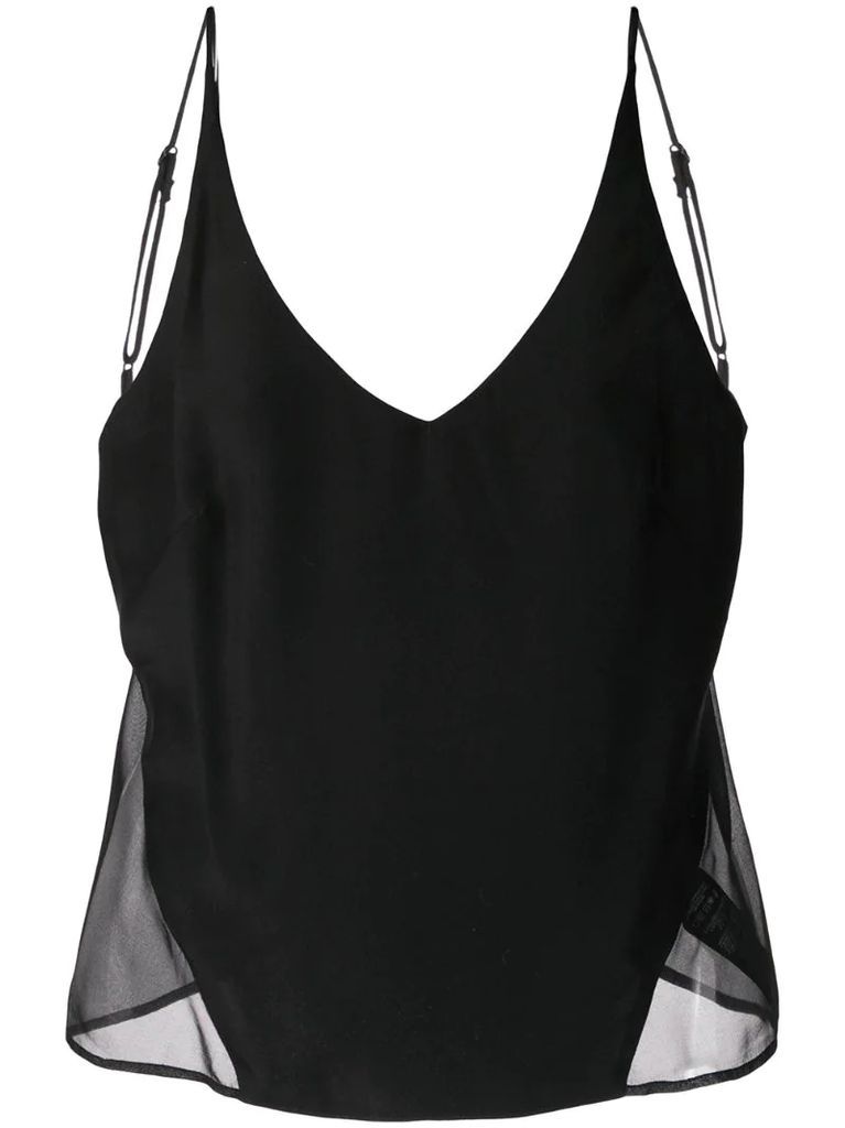 Lucy sheer panel camisole