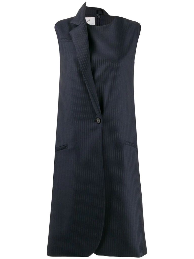 tailored pinstripe dress