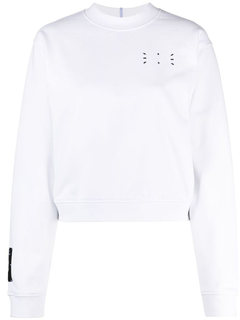 chest logo print sweatshirt