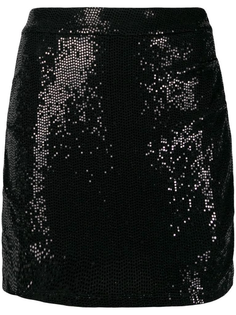 sequin-embellished short skirt